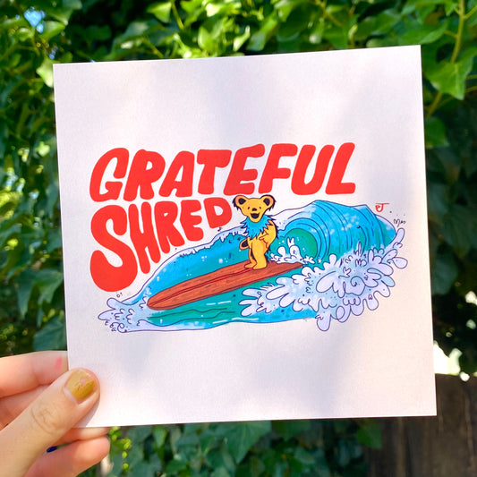 grateful shred print