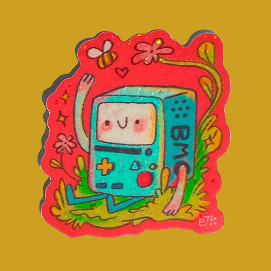 BMO sparkly sticker